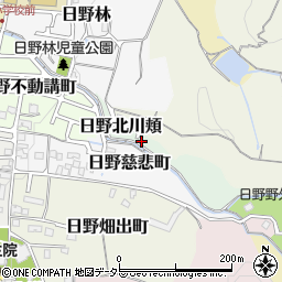 京都府京都市伏見区日野北川頬周辺の地図