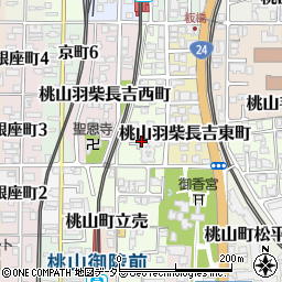 京都府京都市伏見区桃山羽柴長吉中町周辺の地図