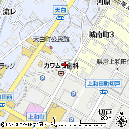 愛知県岡崎市上和田町北天白1周辺の地図