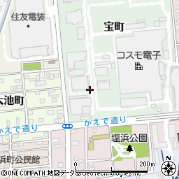 三重県四日市市宝町周辺の地図
