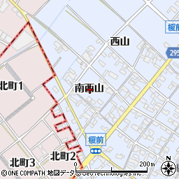 愛知県安城市榎前町南西山周辺の地図