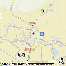 兵庫県三田市尼寺38周辺の地図