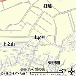 愛知県常滑市矢田山ノ神周辺の地図