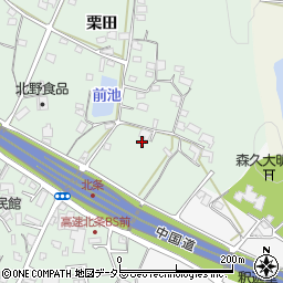 兵庫県加西市北条町栗田周辺の地図