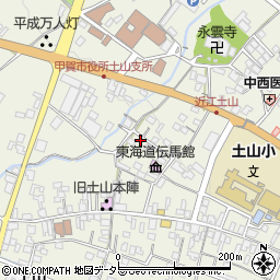 滋賀県甲賀市土山町北土山1580周辺の地図