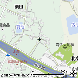 兵庫県加西市北条町栗田159周辺の地図