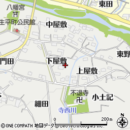 愛知県岡崎市生平町周辺の地図