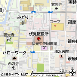 京都市伏見区役所周辺の地図