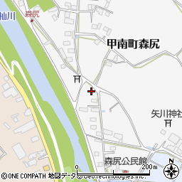 滋賀県甲賀市甲南町森尻389-1周辺の地図