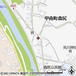 滋賀県甲賀市甲南町森尻389周辺の地図