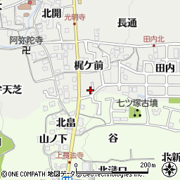 京都府長岡京市粟生梶ケ前25-20周辺の地図