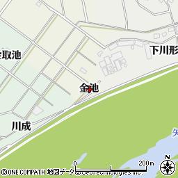 愛知県岡崎市上佐々木町金池周辺の地図