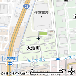 三重県四日市市大池町61-2周辺の地図