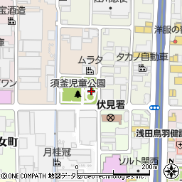 須釜公園周辺の地図