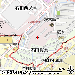 ＵＲ都市機構醍醐石田団地７棟周辺の地図