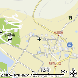 兵庫県三田市尼寺86周辺の地図