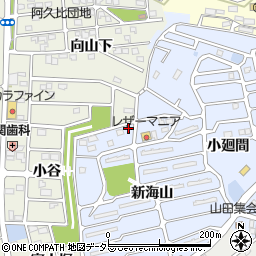愛知県知多郡阿久比町宮津新海山114周辺の地図