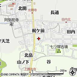 京都府長岡京市粟生梶ケ前25-36周辺の地図