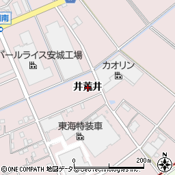 愛知県安城市高棚町（井荒井）周辺の地図