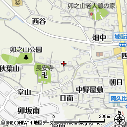 愛知県知多郡阿久比町卯坂仙入坊周辺の地図