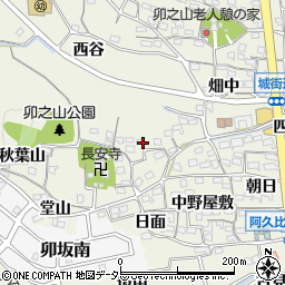愛知県阿久比町（知多郡）卯坂（仙入坊）周辺の地図