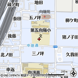 京都府向日市上植野町（九ノ坪）周辺の地図