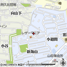 愛知県知多郡阿久比町宮津新海山109周辺の地図