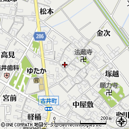 愛知県安城市古井町西川28周辺の地図