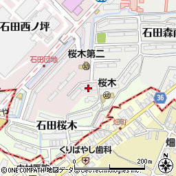 ＵＲ都市機構醍醐石田団地１０棟周辺の地図