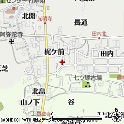 京都府長岡京市粟生梶ケ前25-42周辺の地図