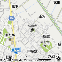 愛知県安城市古井町西川35周辺の地図