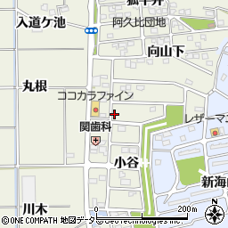 愛知県知多郡阿久比町卯坂小曽ケ脇166周辺の地図