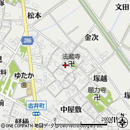 愛知県安城市古井町西川35-1周辺の地図