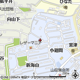 愛知県知多郡阿久比町宮津新海山106周辺の地図