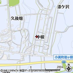 愛知県岡崎市小美町中根124周辺の地図