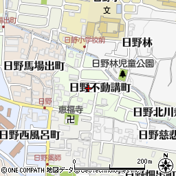 〒601-1422 京都府京都市伏見区日野不動講町の地図
