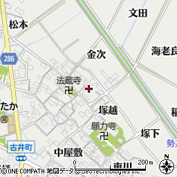 愛知県安城市古井町西川54周辺の地図