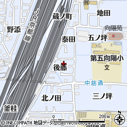 京都府向日市上植野町後藤周辺の地図