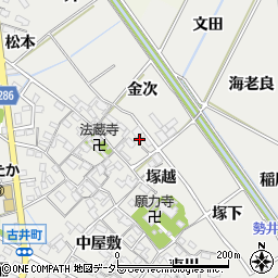 愛知県安城市古井町西川51周辺の地図