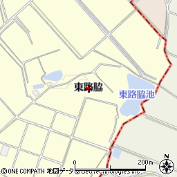 愛知県常滑市矢田東路脇周辺の地図