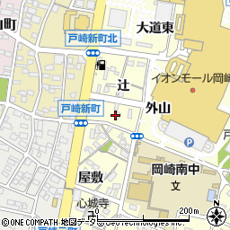 愛知県岡崎市戸崎町辻3-7周辺の地図