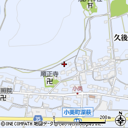 愛知県岡崎市小美町周辺の地図