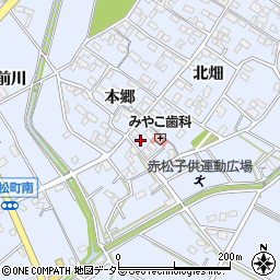 愛知県安城市赤松町本郷59周辺の地図