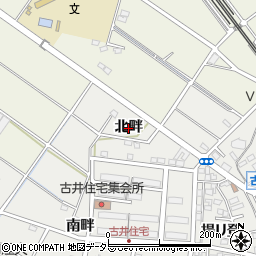 愛知県安城市古井町（北畔）周辺の地図