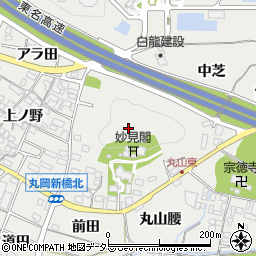 愛知県岡崎市丸山町経ケ峯周辺の地図