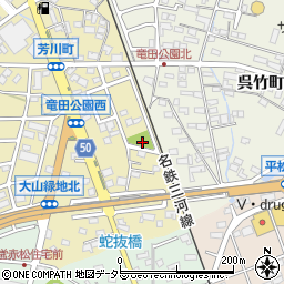 竜田公園周辺の地図