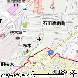 醍醐石田団地１７棟周辺の地図