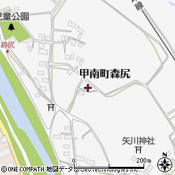 滋賀県甲賀市甲南町森尻258周辺の地図