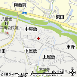 愛知県岡崎市生平町中屋敷63周辺の地図