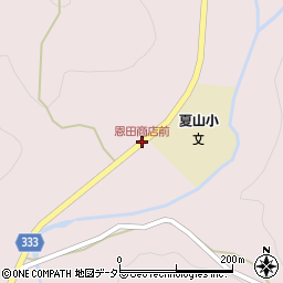 恩田商店前周辺の地図